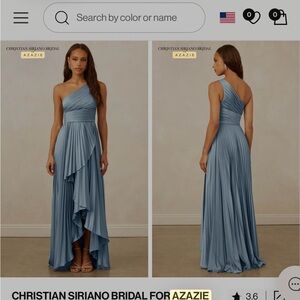 Blue One-Shoulder Dress
